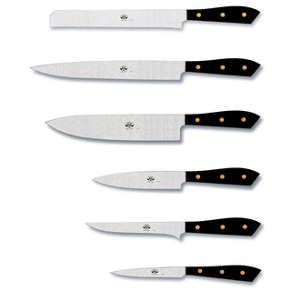 Coltellerie Berti Gualtiero Marchesi set 6 kitchen knives 2850 black - Buy now on ShopDecor - Discover the best products by COLTELLERIE BERTI 1895 design