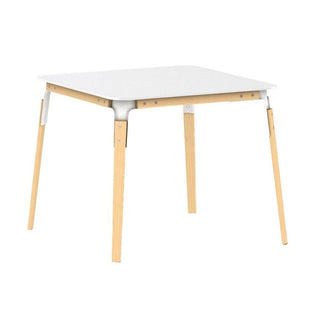 Magis Steelwood Table 90x90 cm. Magis Natural beech/White - Buy now on ShopDecor - Discover the best products by MAGIS design