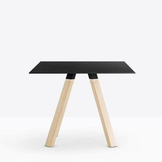 Pedrali Arki-table ARKW5 Wood 89x89 cm. in black solid laminate - Buy now on ShopDecor - Discover the best products by PEDRALI design