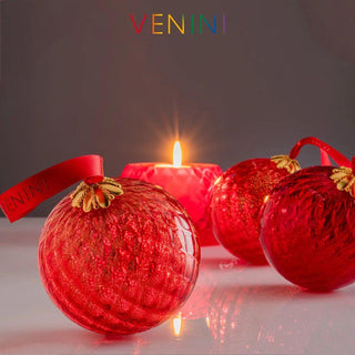 Venini Santa 199.05 small decorative ball red diam. 10 cm. - Buy now on ShopDecor - Discover the best products by VENINI design